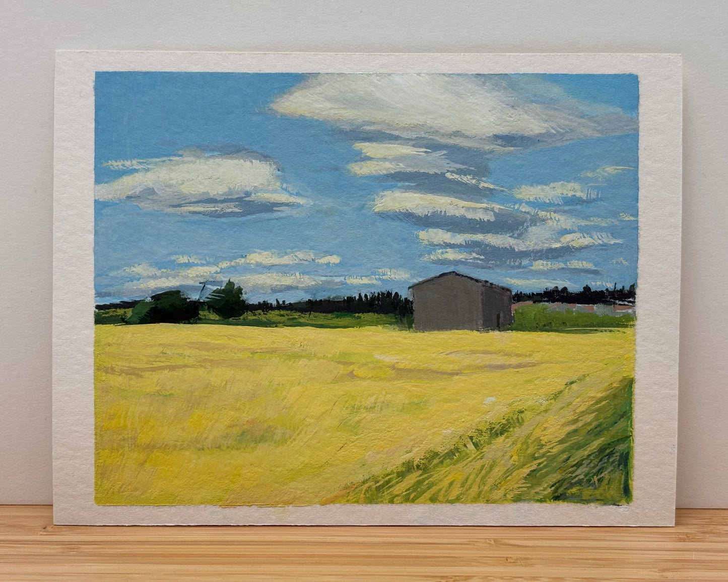 County Road Series- Clouds Breezing Over Ripening Spring Wheat