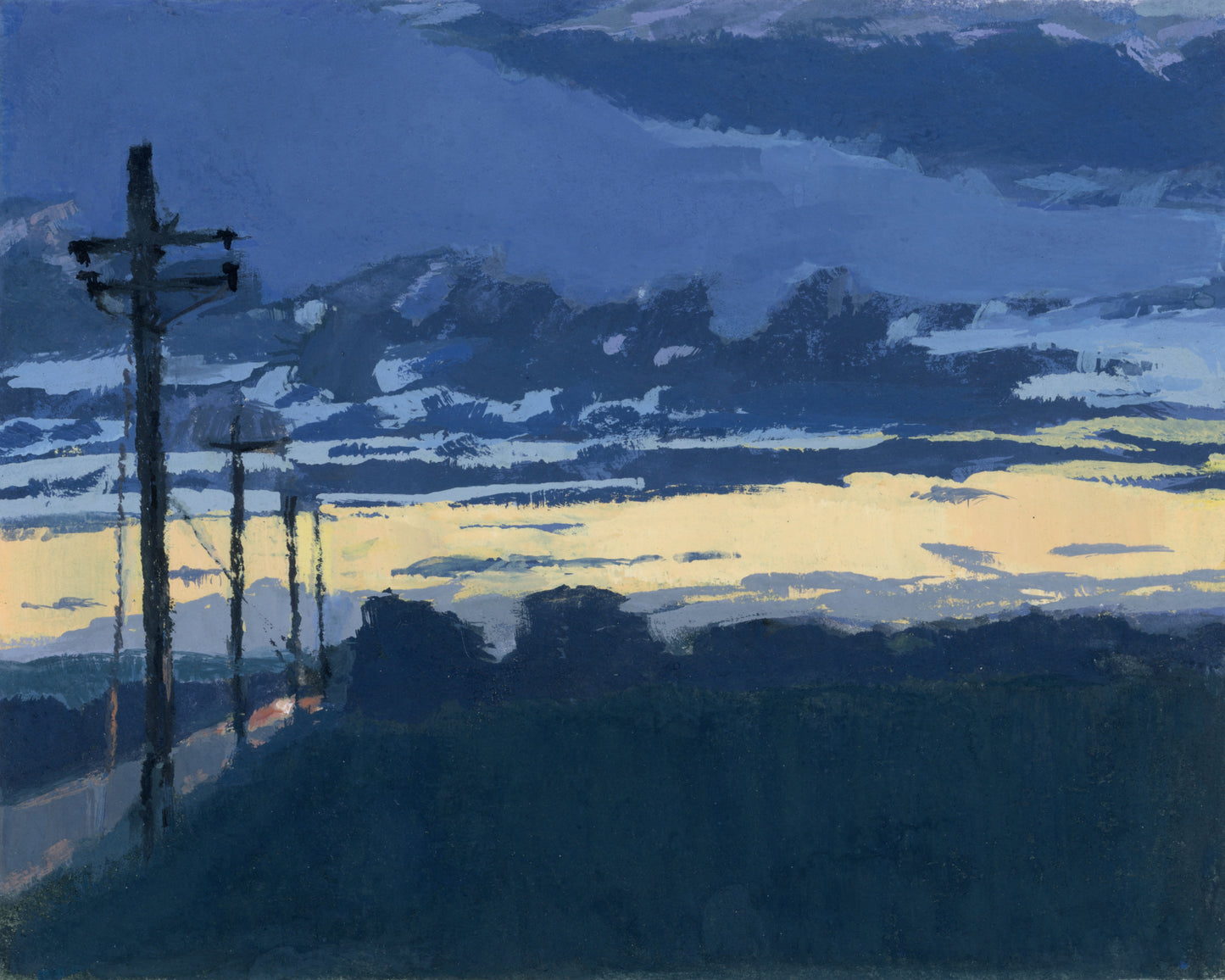 County Road 25 A Nocturne Plein Air