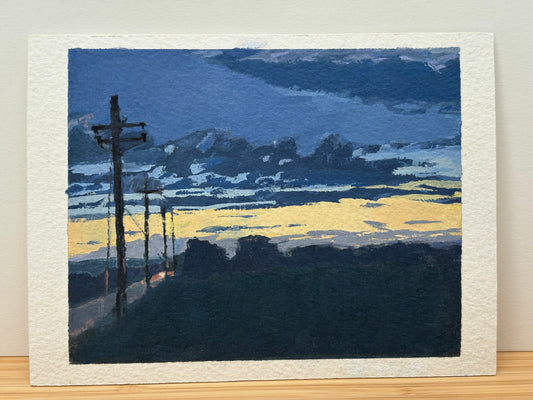 County Road 25 A Nocturne Plein Air