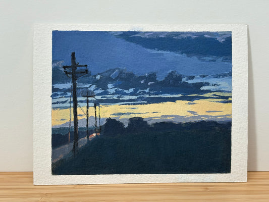 County Road 25 A Nocturne Plein Air